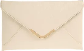 JNB Faux Leather Envelope Clutch Purse