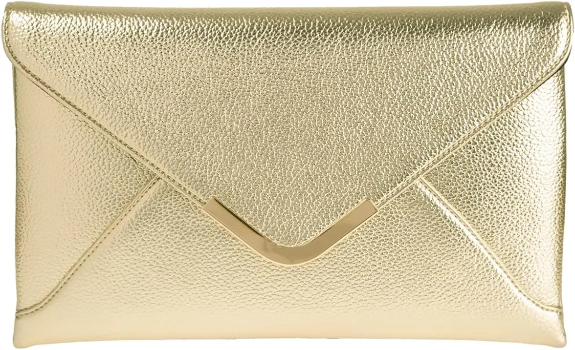 JNB Faux Leather Envelope Clutch Purse