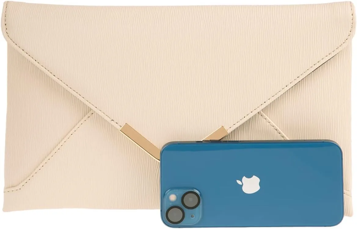 JNB Faux Leather Envelope Clutch Purse