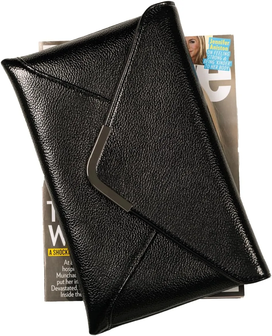 JNB Faux Leather Envelope Clutch Purse