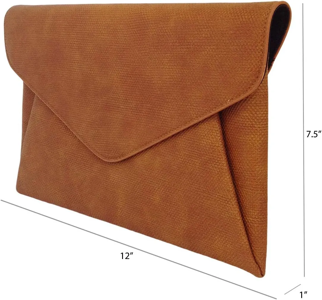 JNB Synthetic Leather Double Pocket Envelop Clutch