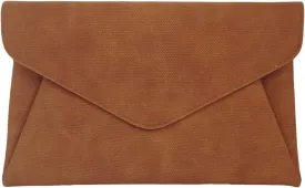 JNB Synthetic Leather Double Pocket Envelop Clutch