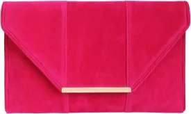 JNB Women's Faux Microsuede Envelope Clutch