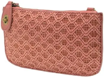 Joy Susan Women's Fashion Purse Lattice Woven Mini Crossbody Wristlet Clutch Hand Bag