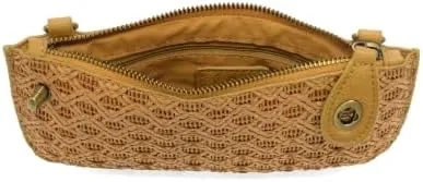 Joy Susan Women's Fashion Purse Lattice Woven Mini Crossbody Wristlet Clutch Hand Bag