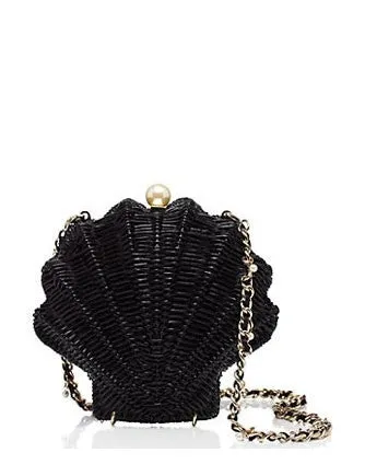 Kate Spade New York Splash Out Wicker Clam Shell Shoulder Bag