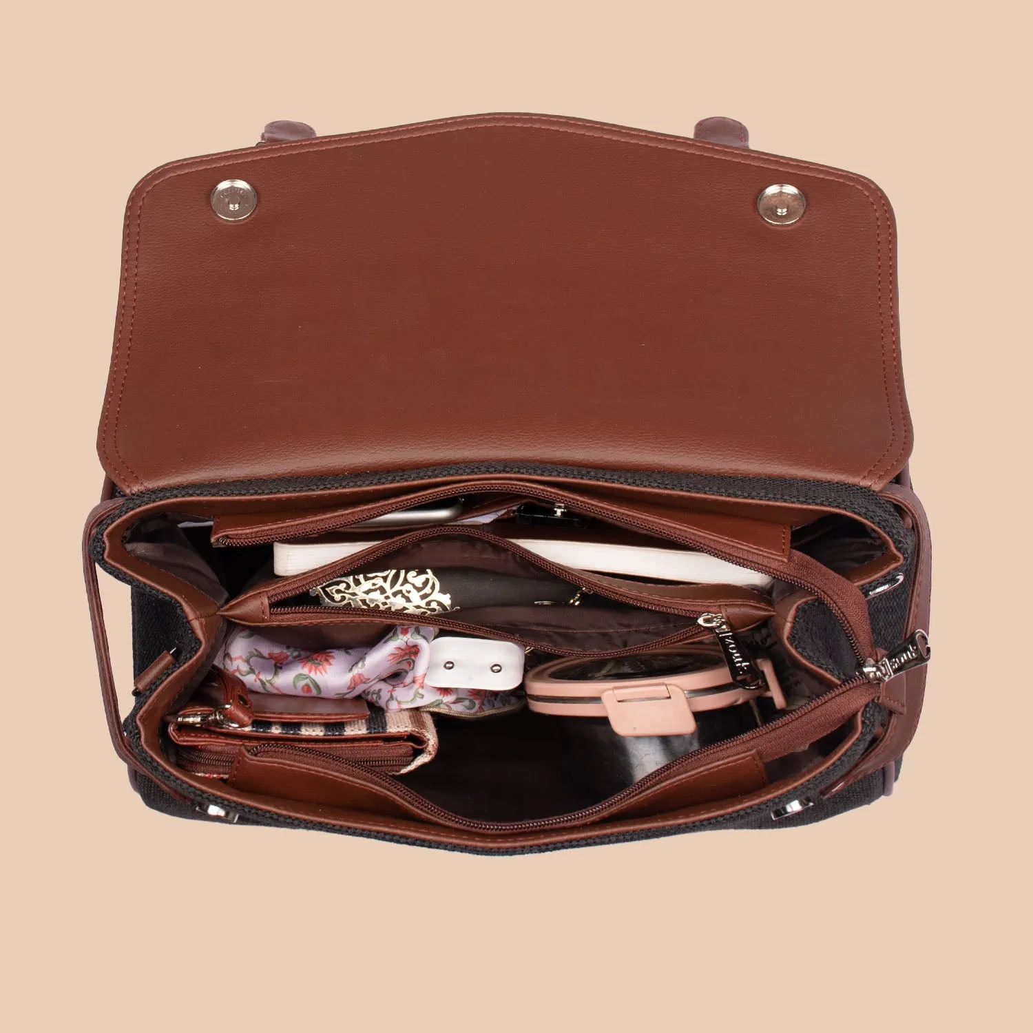 Konkona Heritage Satchel Bag - Tidal Wave
