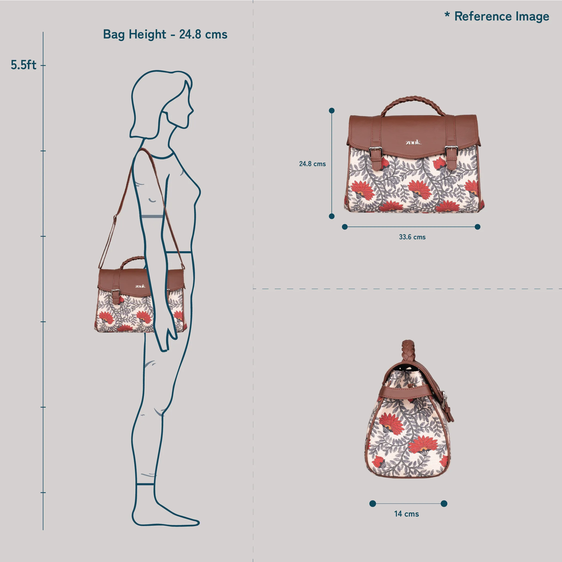 Konkona Heritage Satchel Bag - Tidal Wave