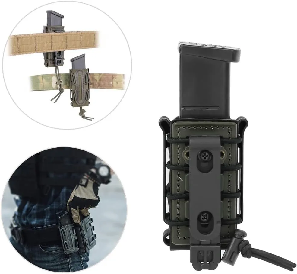 KRYDEX 9mm Pistol Mag Pouch Softshell Magazine Pouch Tactical Magazine Holder Short