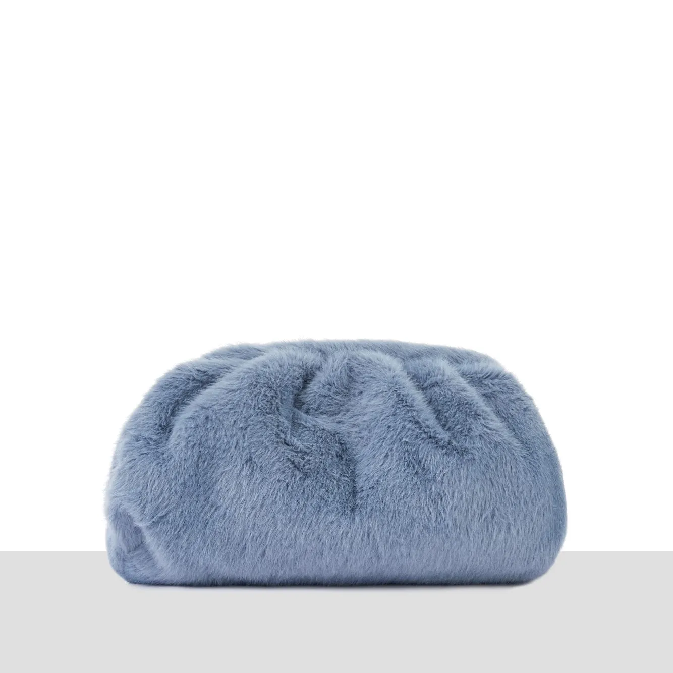 'Kyoto' Blue Faux Fur Bag
