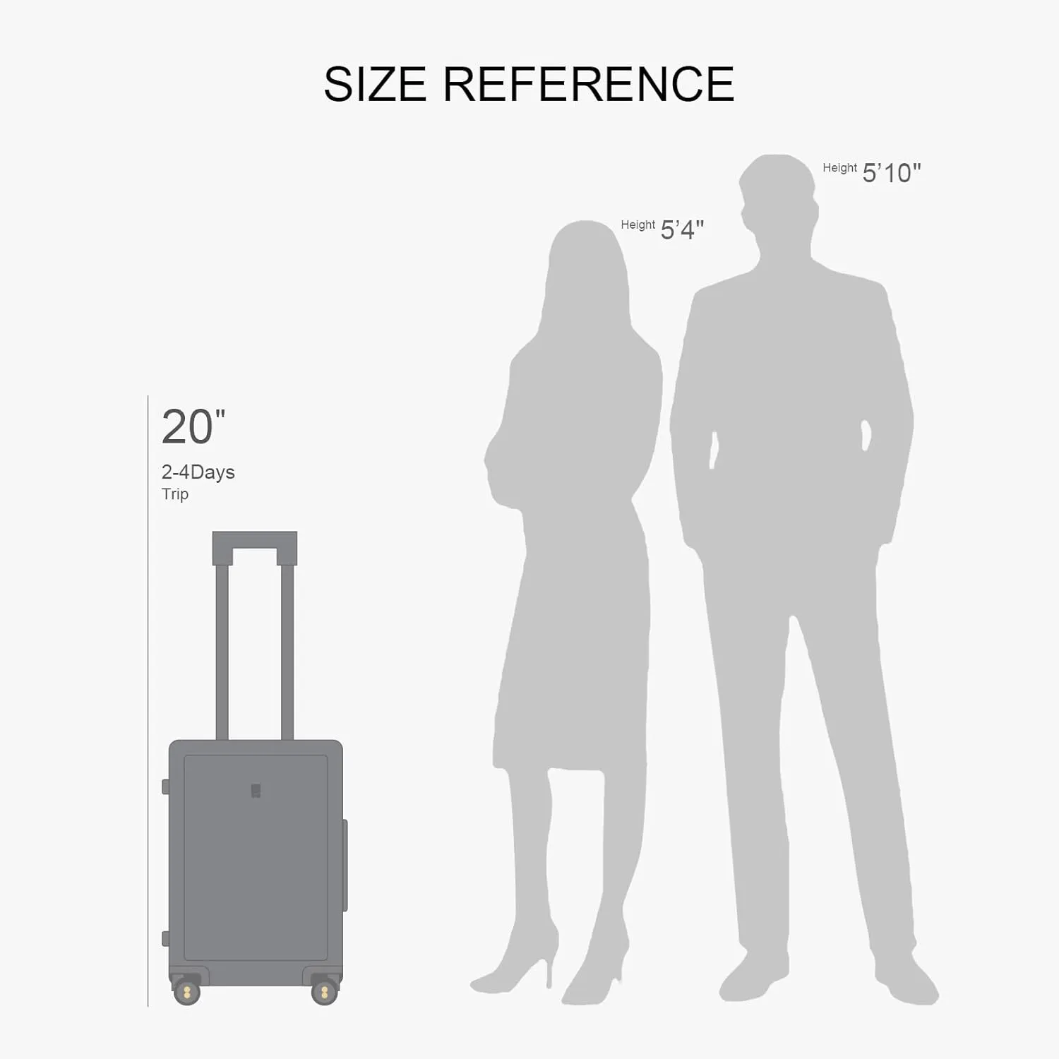 LEVEL8 Hard Shell Carry on Luggage Airline Approved, Carry-on Suitcases with Wheels, Lightweight Luminous Textured Hardside Travel Bag with Tsa Lock, 20 Inch, Black