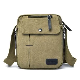 Lightweight Cotton Canvas Messenger Bag for Men