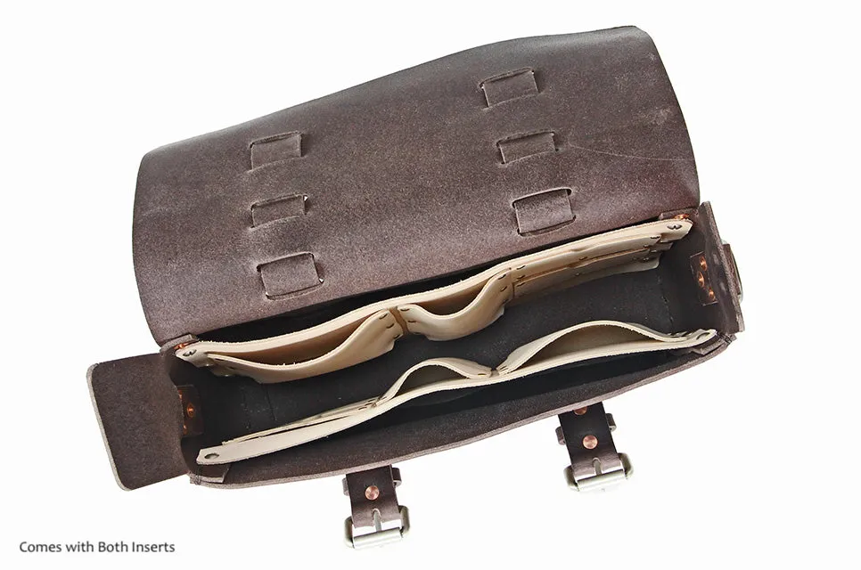 Limited Edition No. 4313 - Minimalist Standard Leather Satchel in Hawthorne Brown