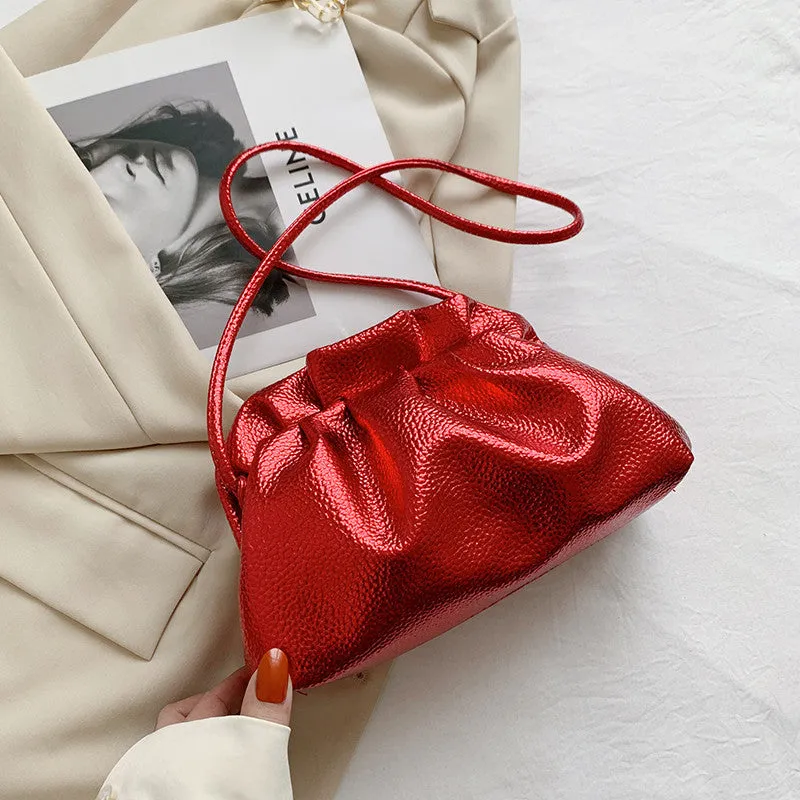 Metallic Pouch Clutch Bag