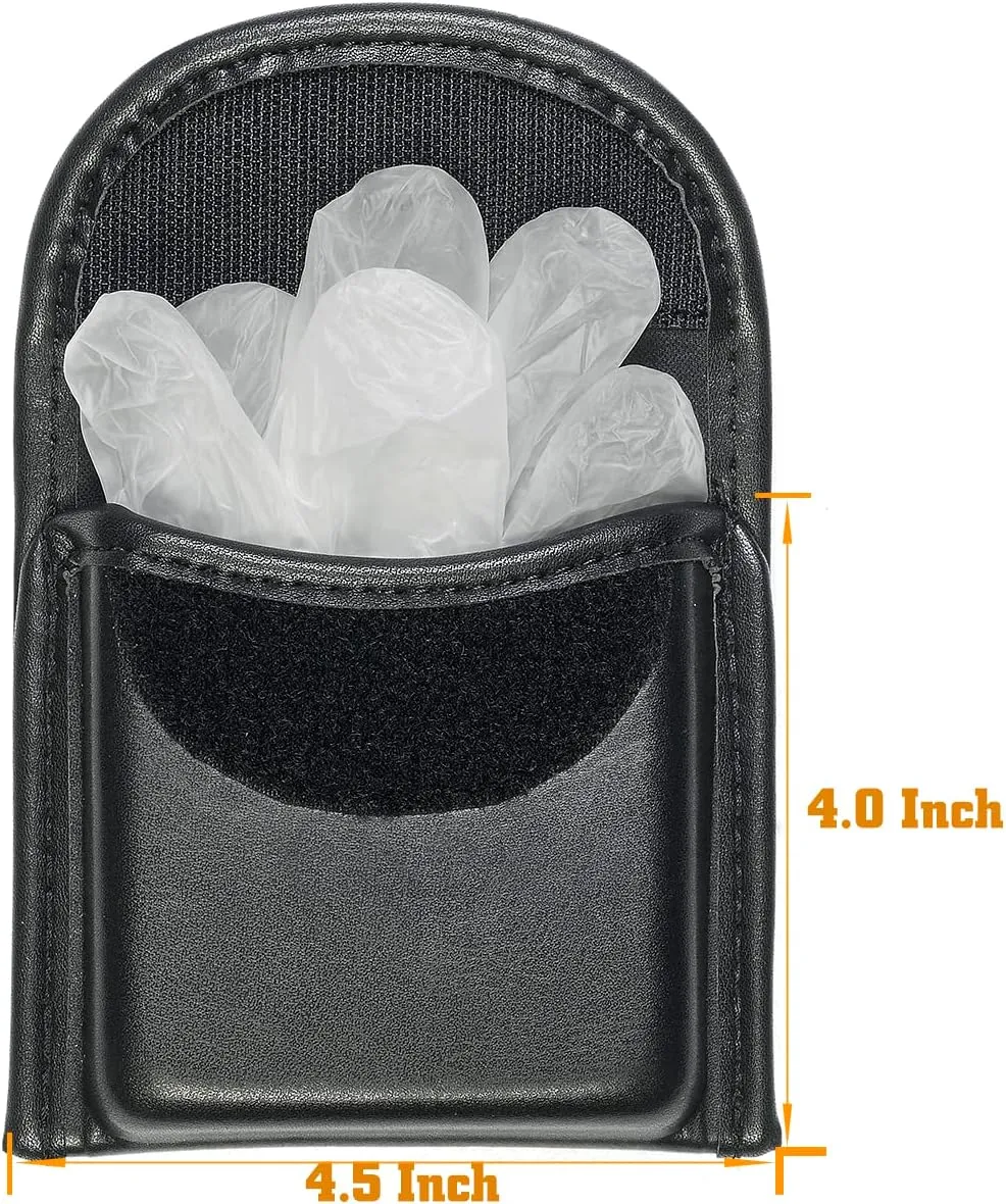 Molded Glove Pouch for Duty Belt,Molded Latex Disposable Glove Holder Double Gloves Pockets Police Law Enforcement Officer Security Firefighter EMS Paramedic First Responders Heavy Duty Bag