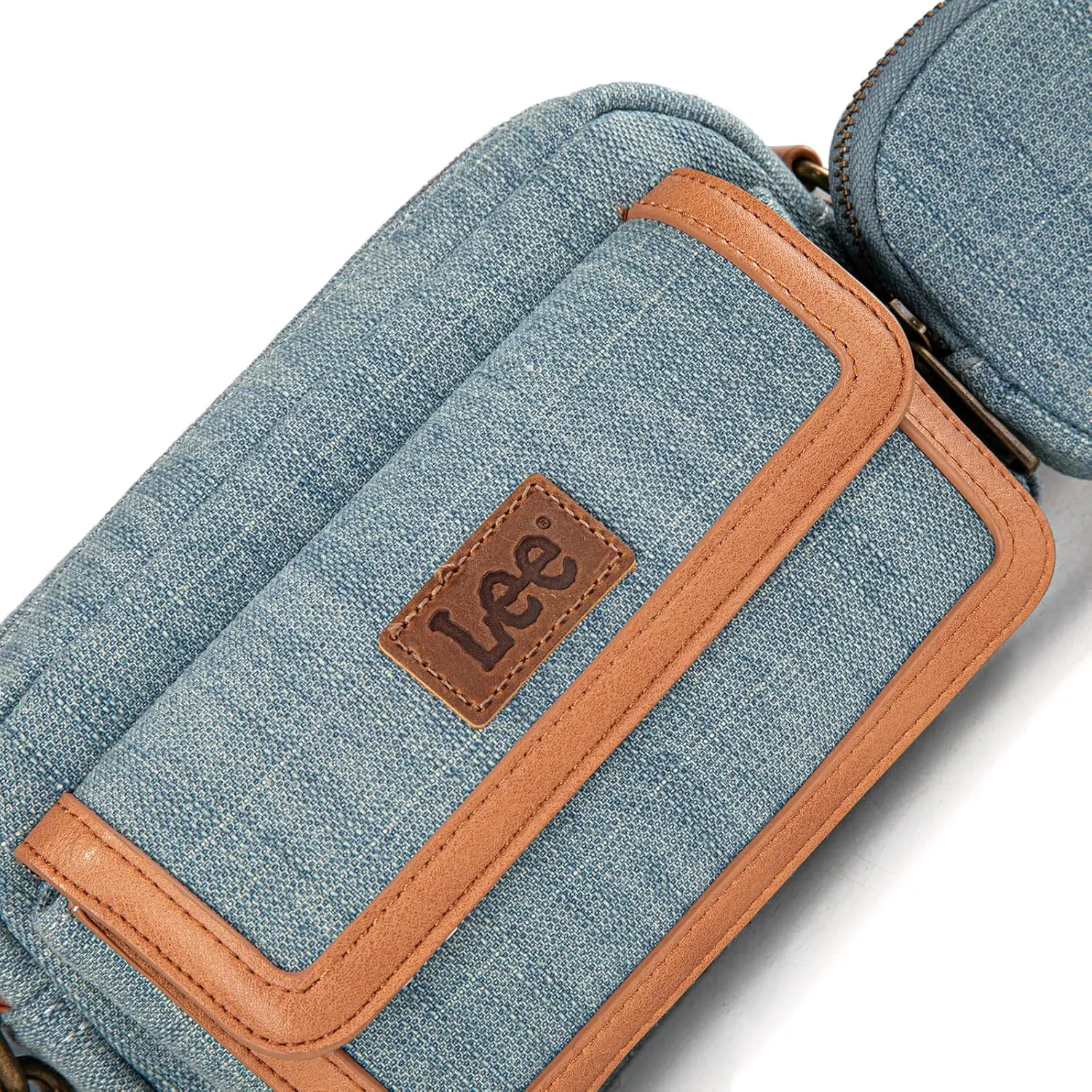 Montana West x Lee Denim Small Crossbody Bags for Women Cute Shoulder Handbag with Headphone Pouch
