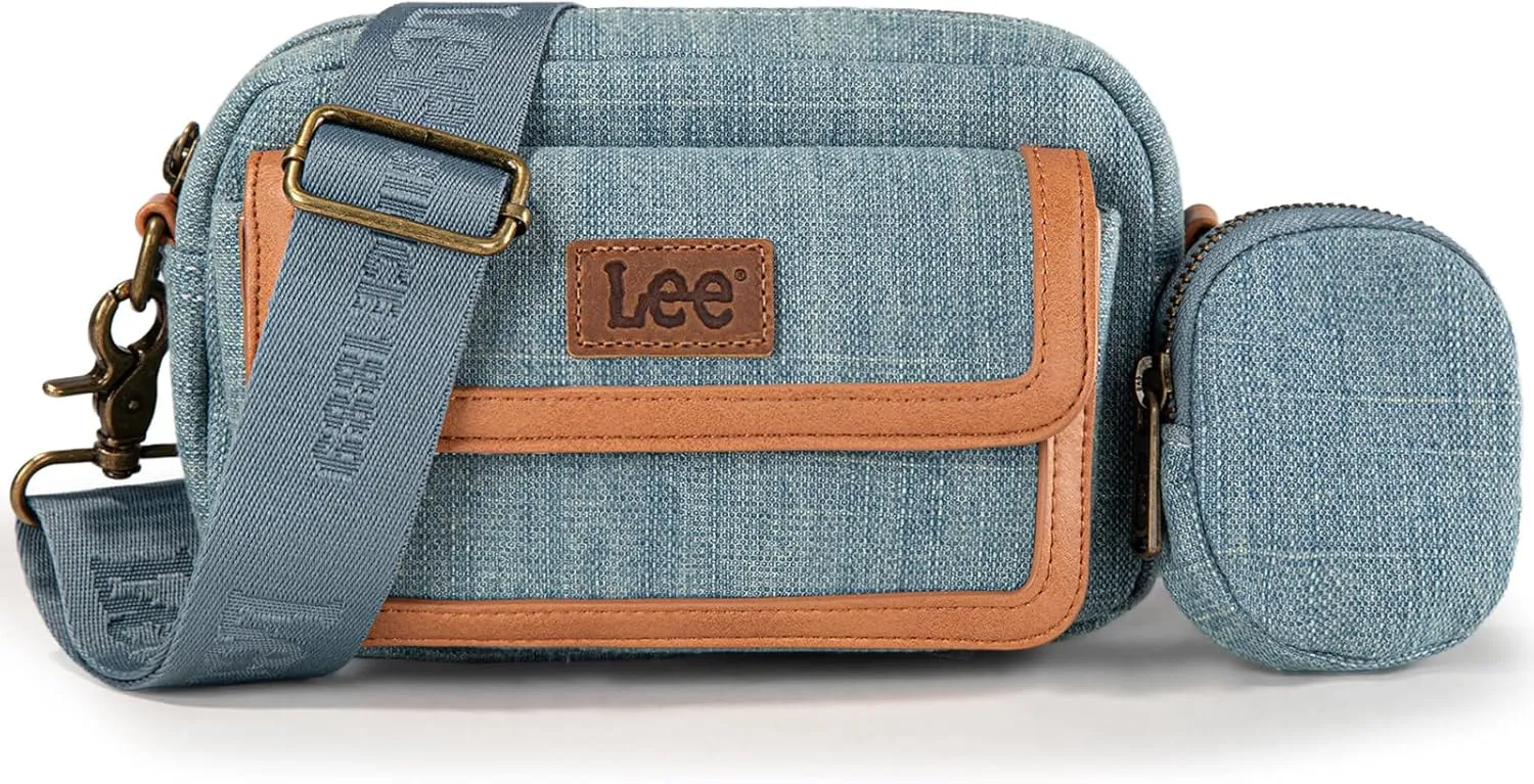 Montana West x Lee Denim Small Crossbody Bags for Women Cute Shoulder Handbag with Headphone Pouch