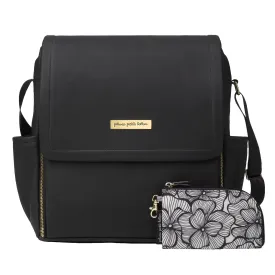Petunia Pickle Bottom Matte Leatherette Boxy Backpack / Black
