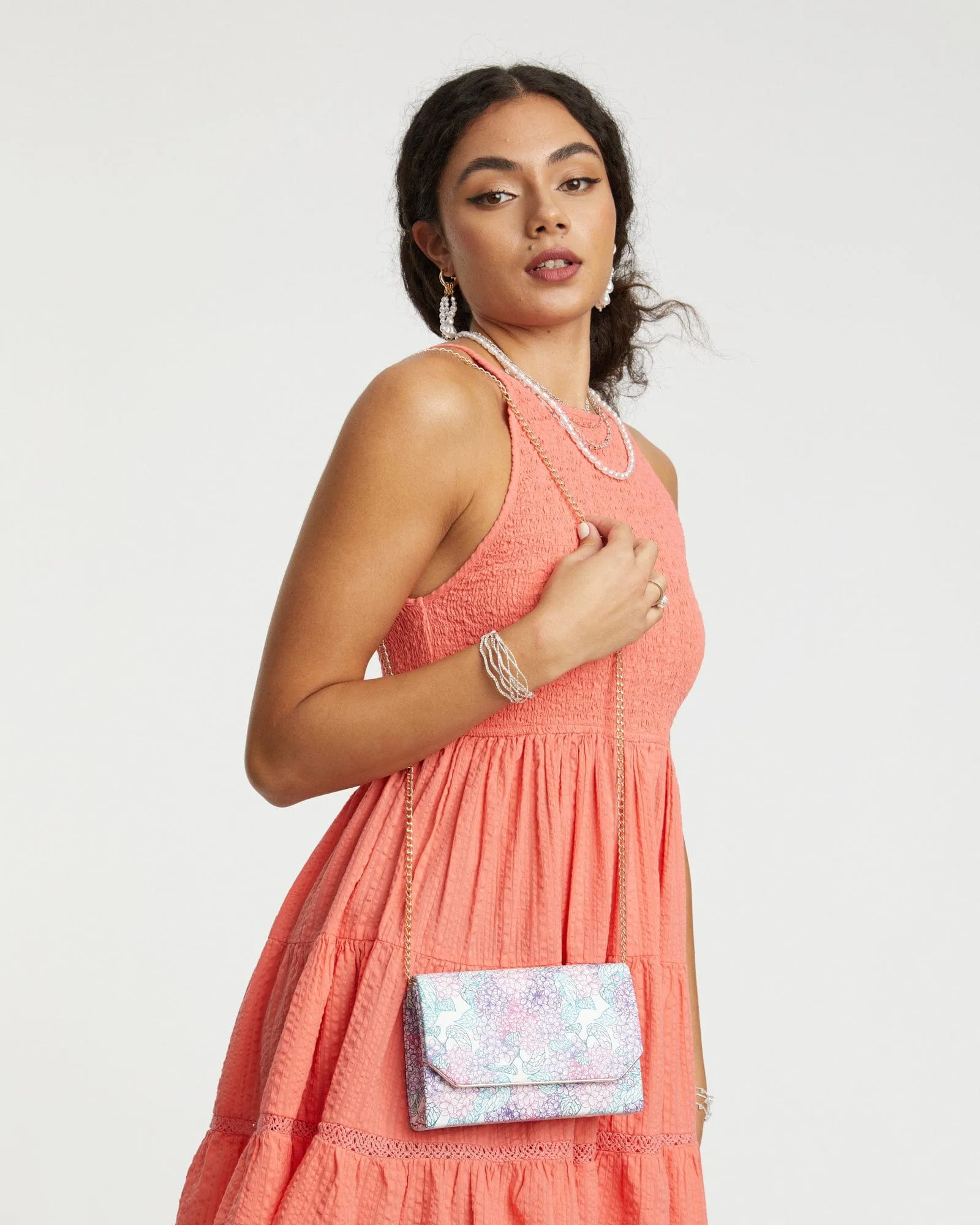 Print Penny Flap Clutch Bag
