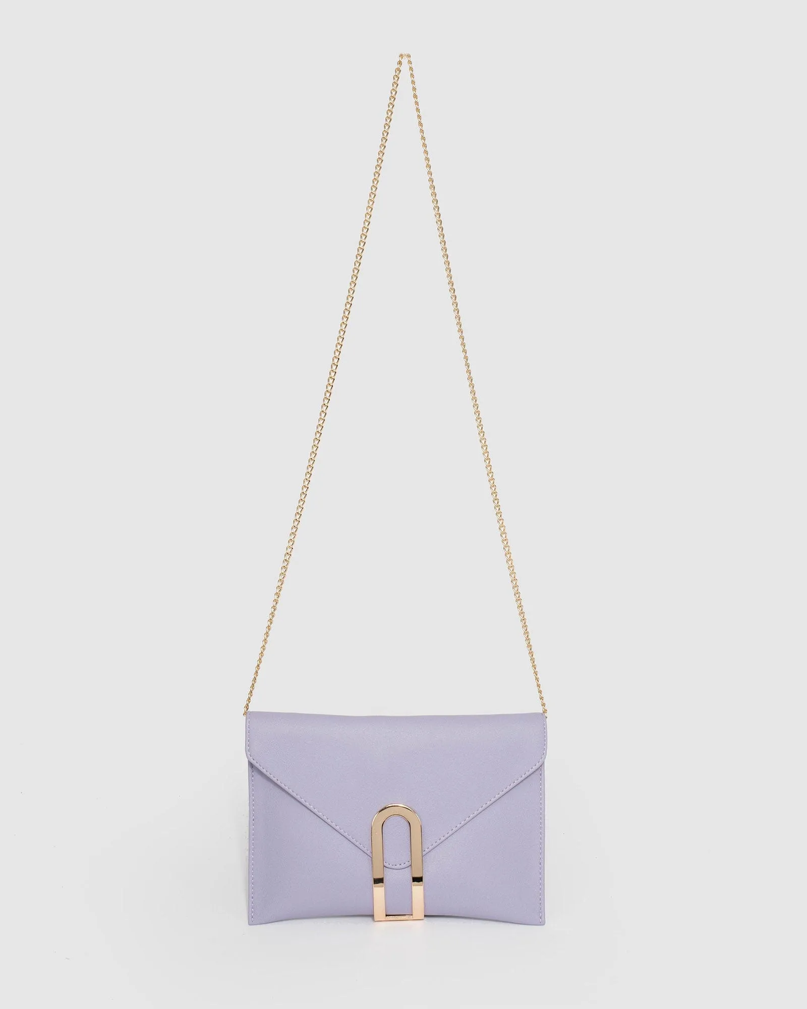 Purple Kimberly Clasp Clutch Bag