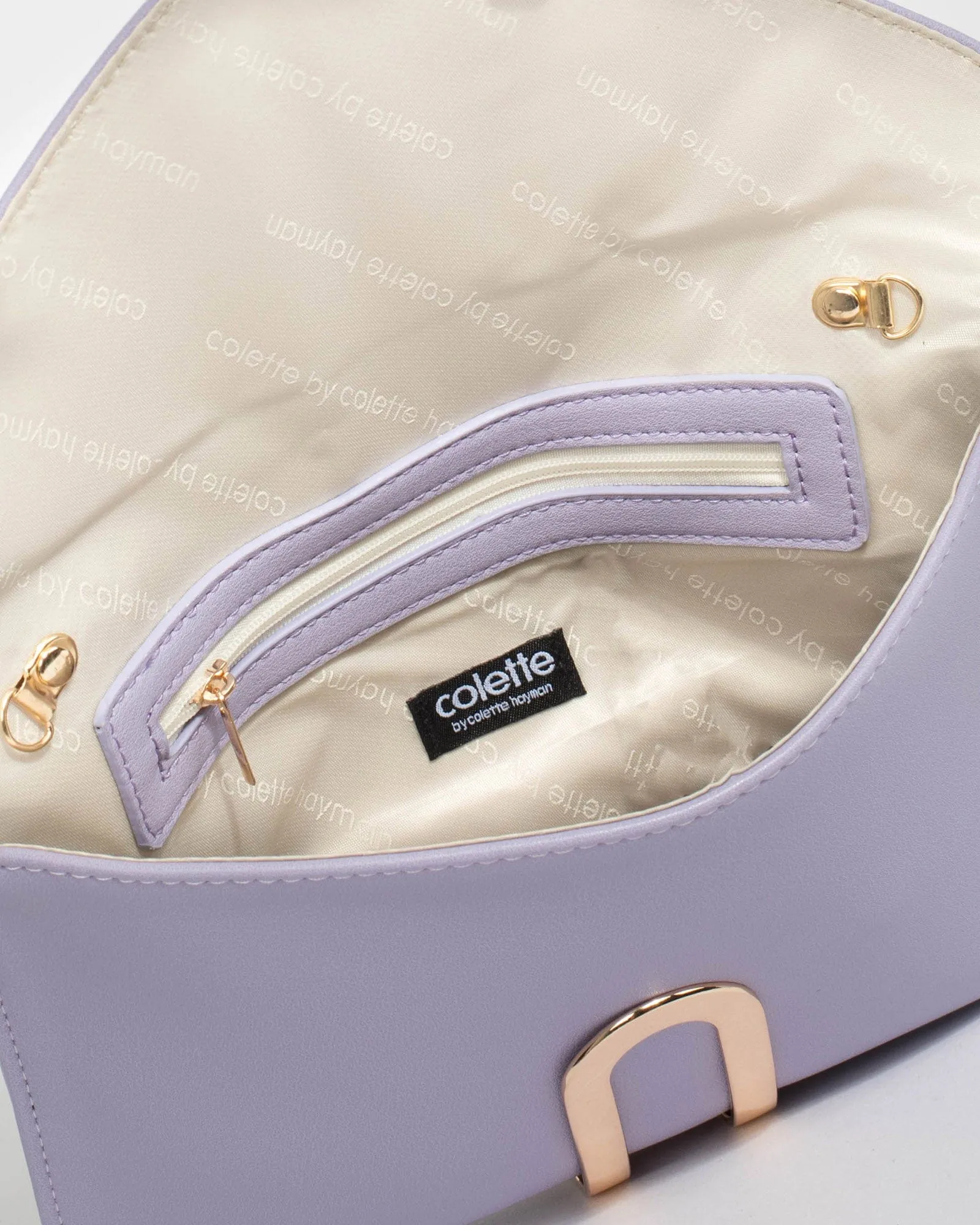 Purple Kimberly Clasp Clutch Bag
