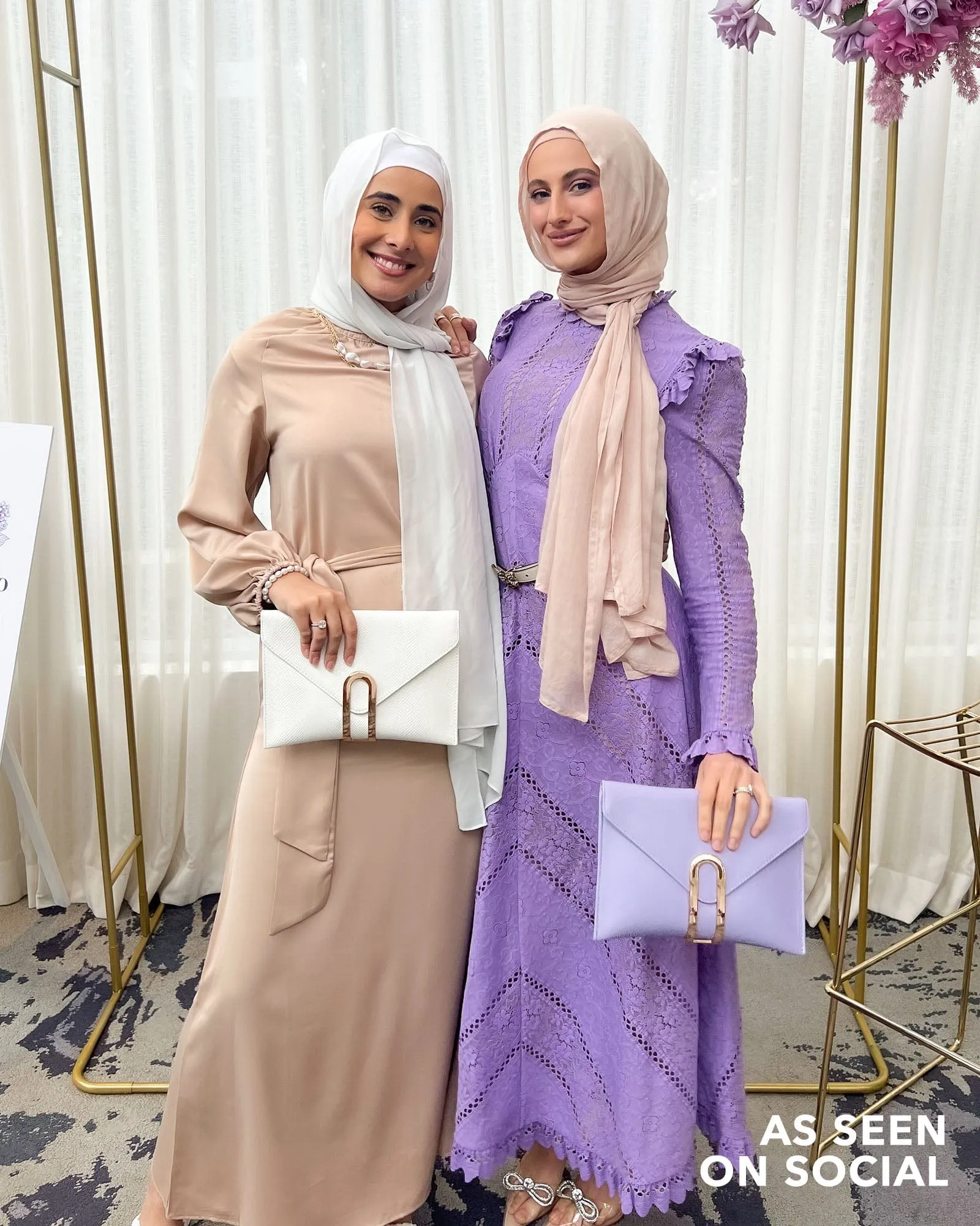 Purple Kimberly Clasp Clutch Bag