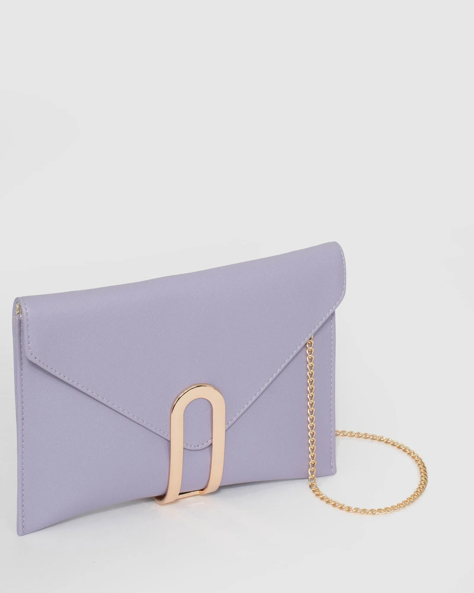 Purple Kimberly Clasp Clutch Bag