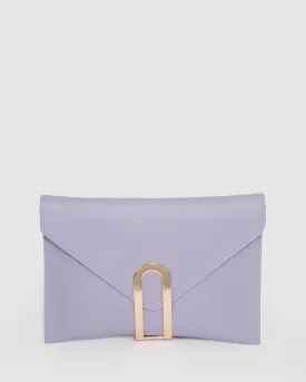 Purple Kimberly Clasp Clutch Bag