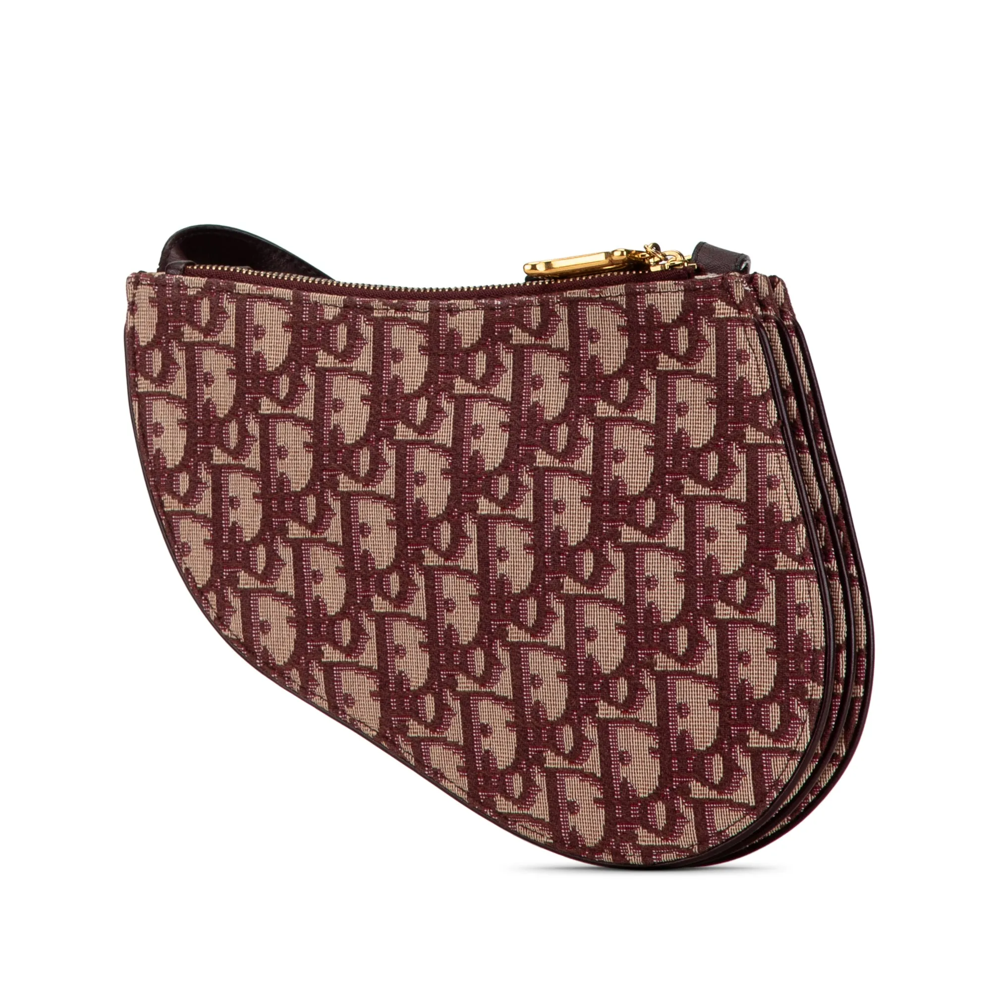 Red Dior Oblique Saddle Trio Pouch Crossbody Bag