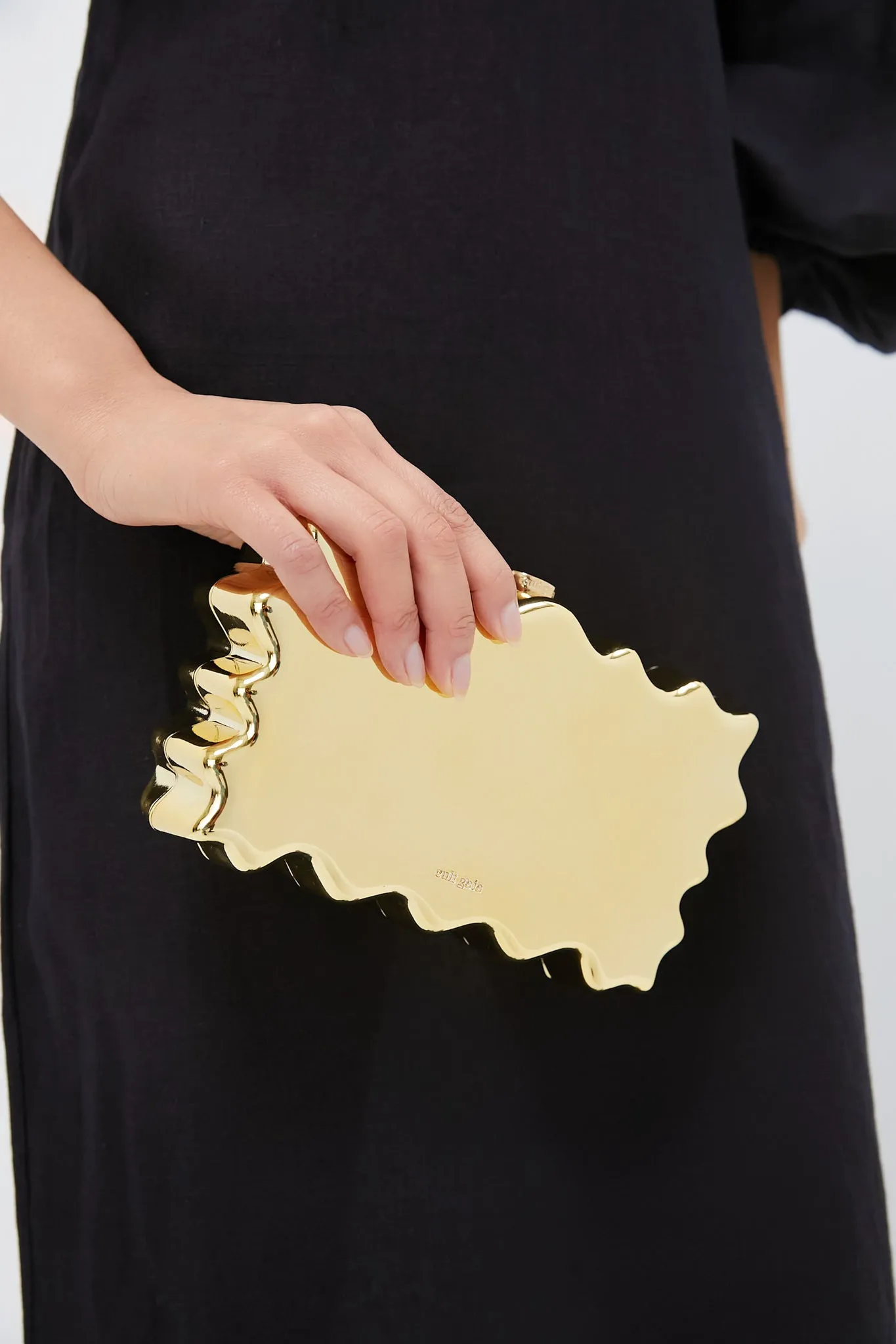 Shiny Gold Paloma Clutch