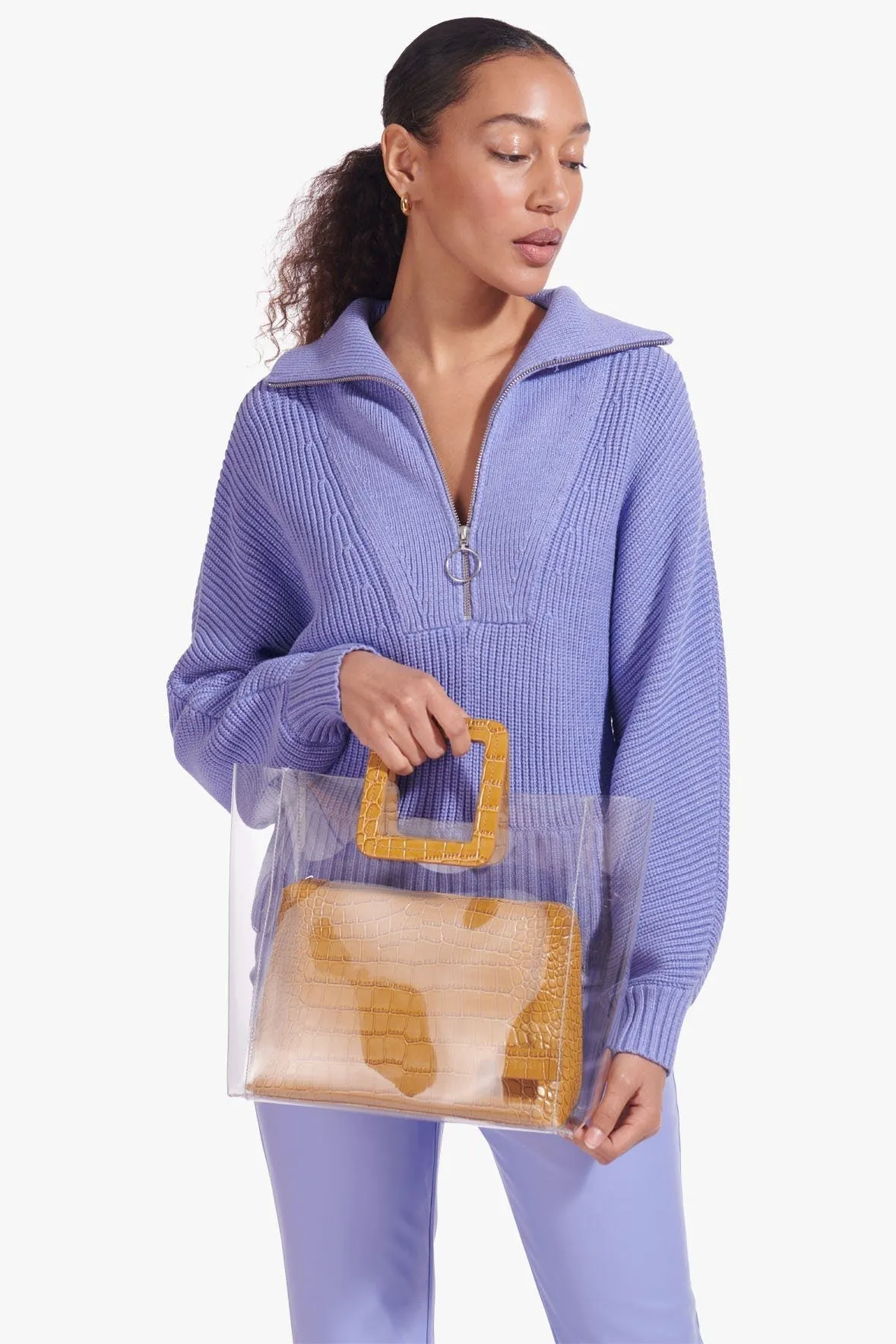 Shirley Bag | Tan Croc Embossed