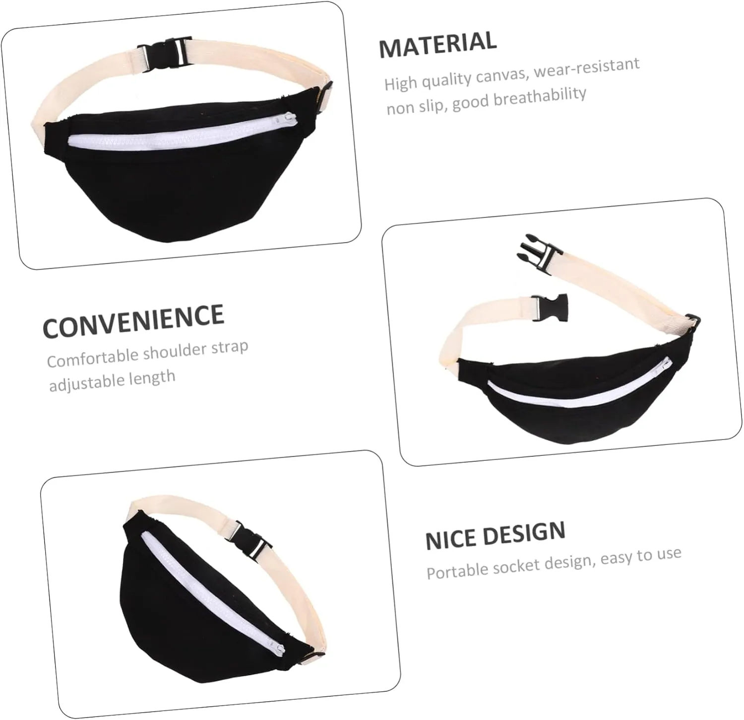 Stylish Multi Purpose Waist Bag Crossbody Fanny Pack for Boys for Outdoor Activities Birthday and Holiday present Comfortable and Convenient Design