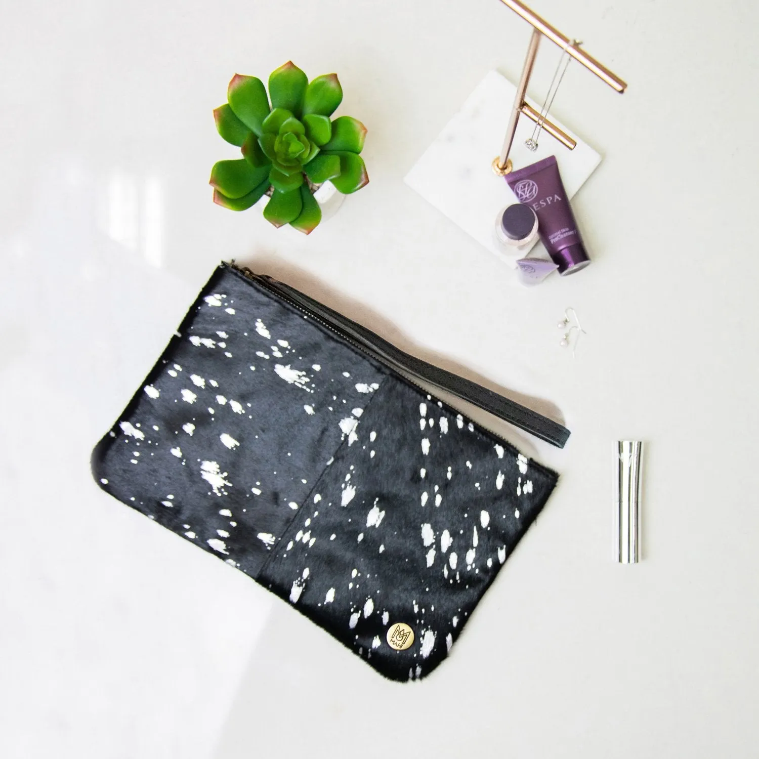 The Classic Clutch Bag (Silver and Black)