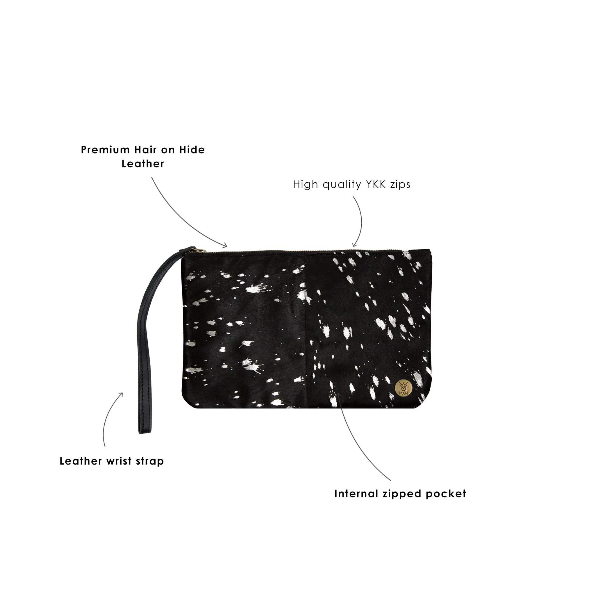 The Classic Clutch Bag (Silver and Black)