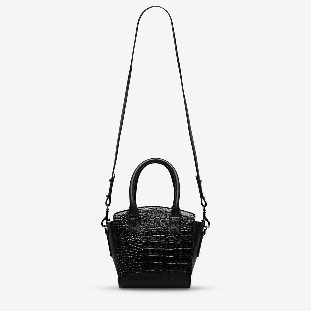 Worst Behind Us Bag - Black Croc Emboss