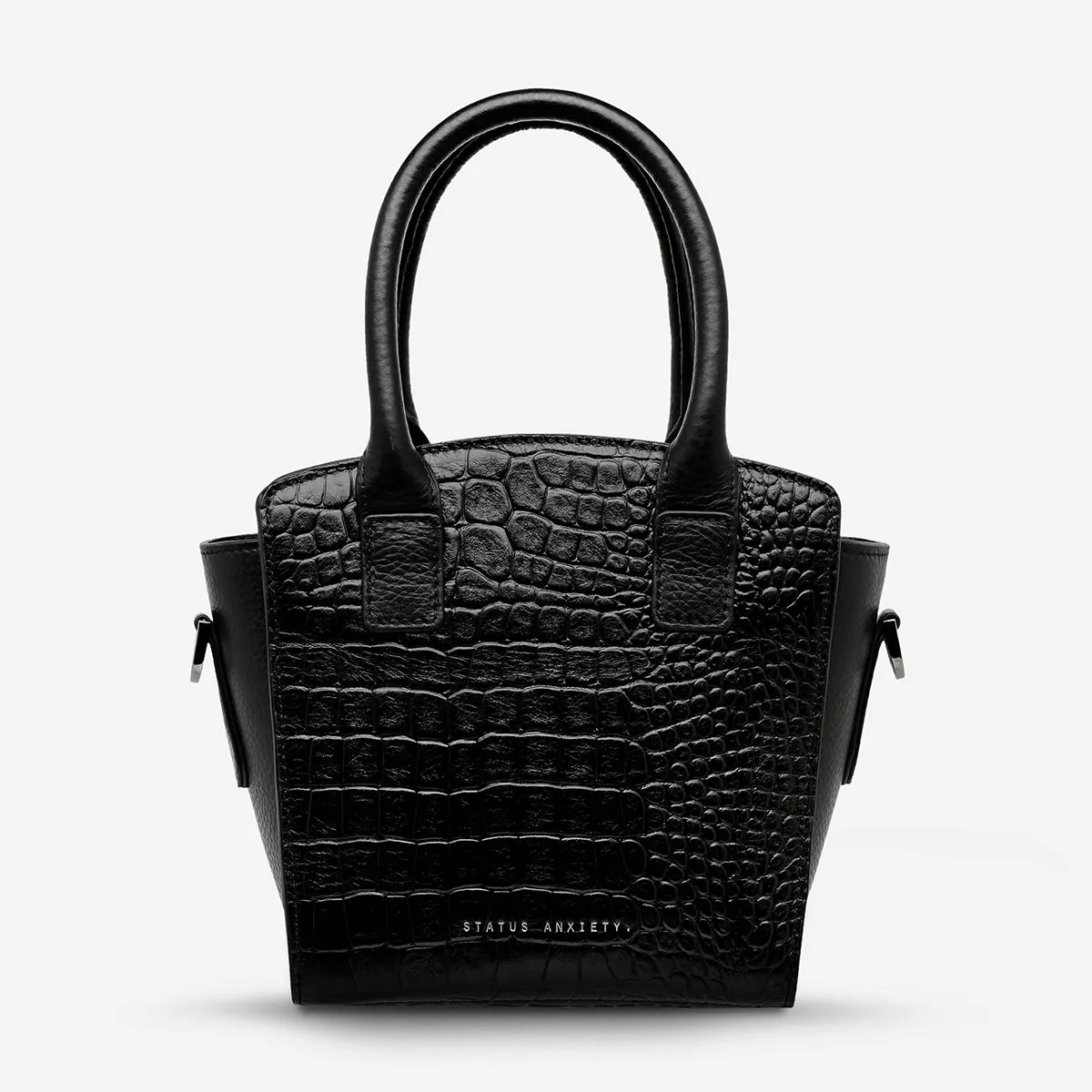 Worst Behind Us Bag - Black Croc Emboss