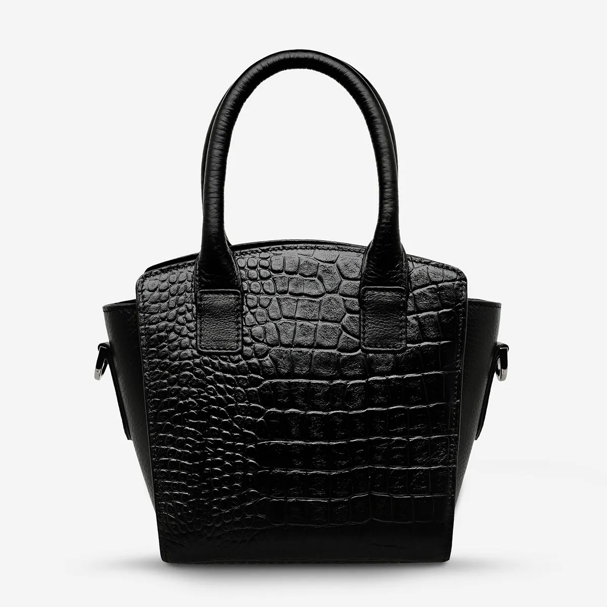 Worst Behind Us Bag - Black Croc Emboss