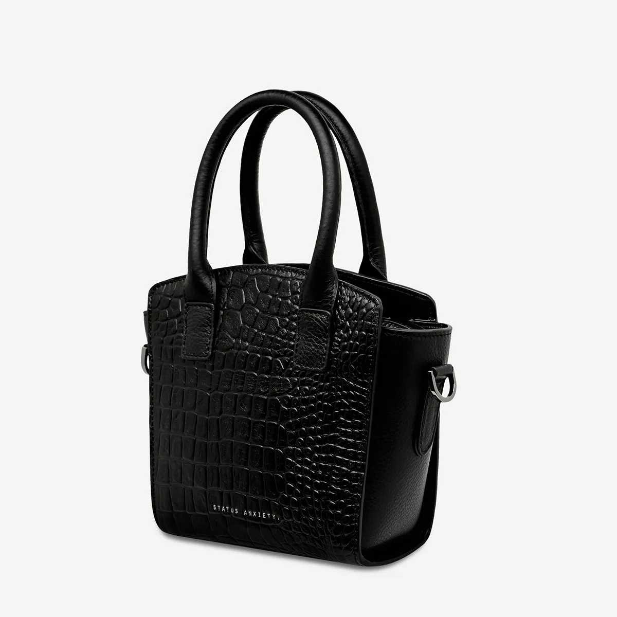 Worst Behind Us Bag - Black Croc Emboss