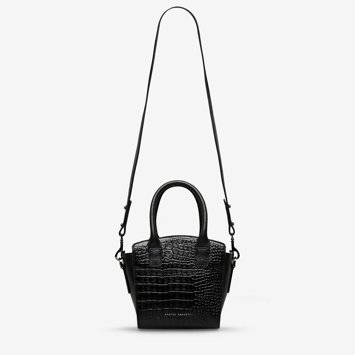Worst Behind Us Bag - Black Croc Emboss