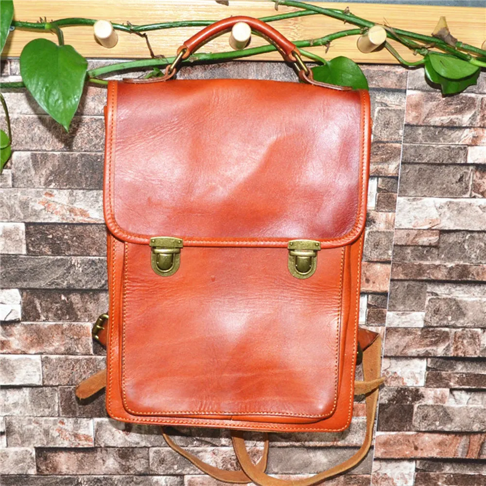 YAAGLE Women Fashion Tanned Leather Backpack YG43020