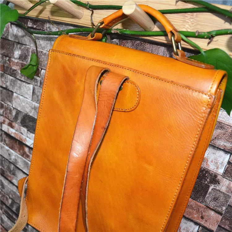 YAAGLE Women Fashion Tanned Leather Backpack YG43020