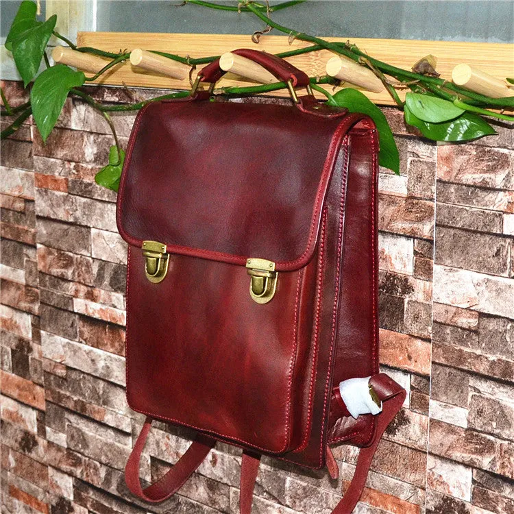 YAAGLE Women Fashion Tanned Leather Backpack YG43020