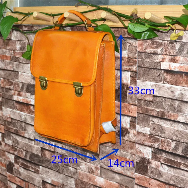 YAAGLE Women Fashion Tanned Leather Backpack YG43020