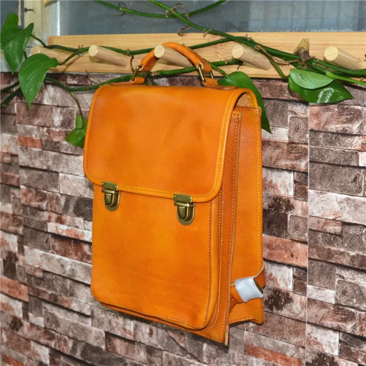YAAGLE Women Fashion Tanned Leather Backpack YG43020