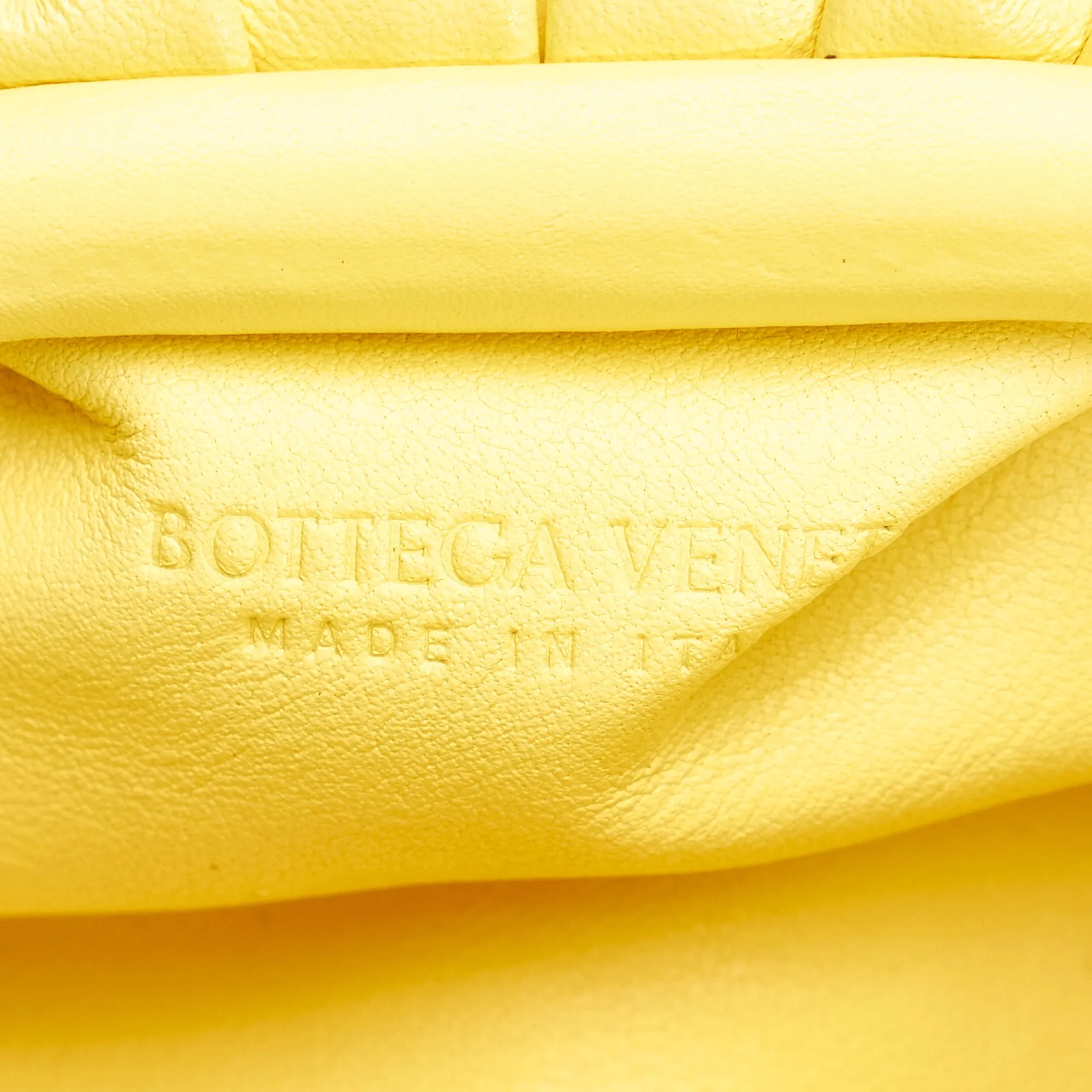 Yellow Bottega Veneta Lambskin The Extra Mini Pouch Crossbody Bag