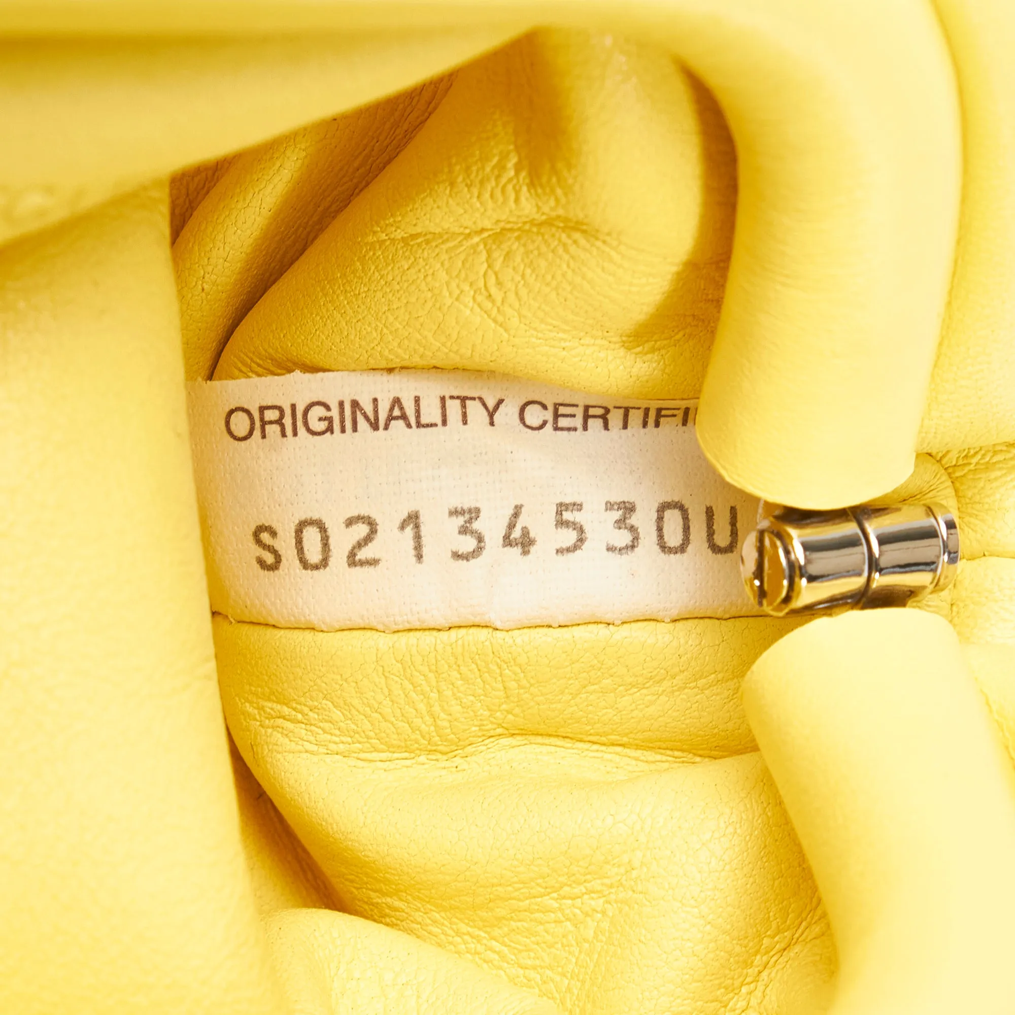 Yellow Bottega Veneta Lambskin The Extra Mini Pouch Crossbody Bag