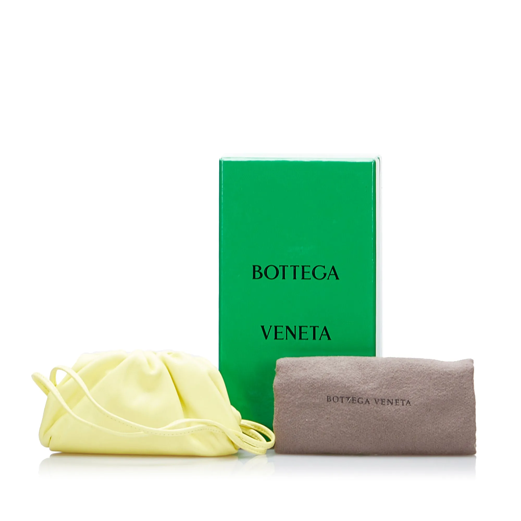 Yellow Bottega Veneta Lambskin The Extra Mini Pouch Crossbody Bag