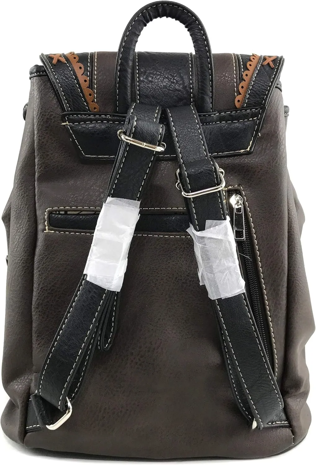 Zelris Western Country Floral Buckle Rucksack Backpack (Brown)