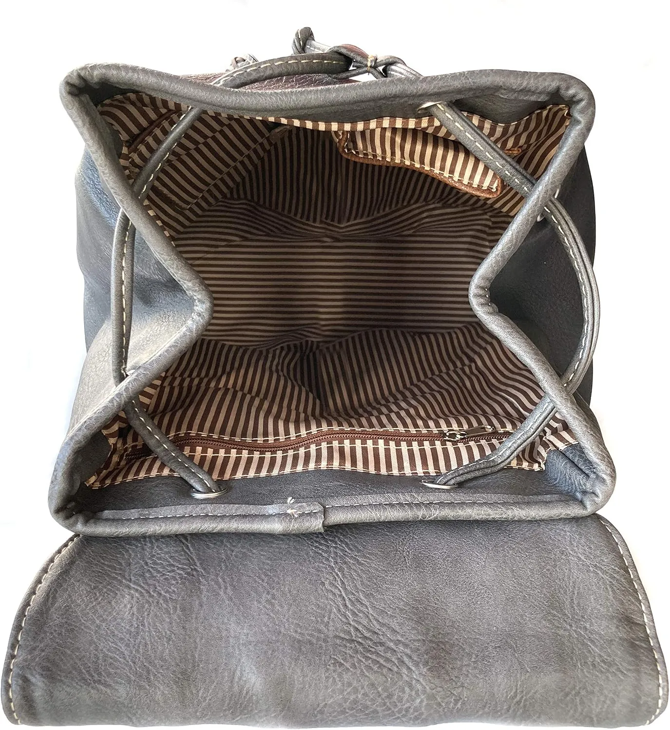 Zelris Western Country Floral Buckle Rucksack Backpack (Brown)